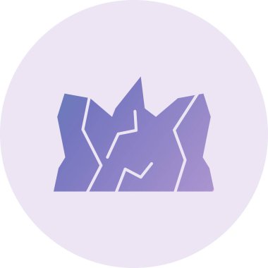 Buzul Vektörü Şekil Simgesi Tasarımı