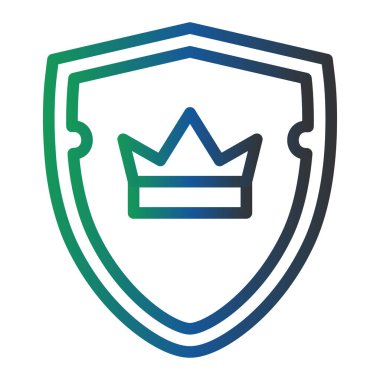 Kalkan. Web simgesi basit illüstrasyon 