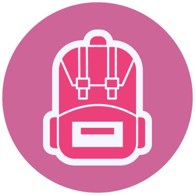 Sırt çantası. Web simgesi basit illüstrasyon