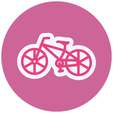 bicycle icon, simple web illustration 