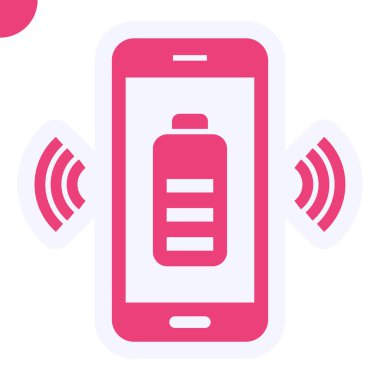 Kablosuz Yükleme Vektörü Kabartma Simgesi Tasarımı