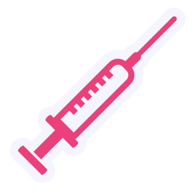 Şırınga simgesinin vektör illüstrasyonu 