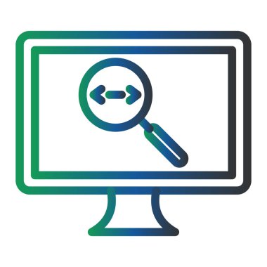 Arama motoru optimizasyon simgesi vektör çizimi