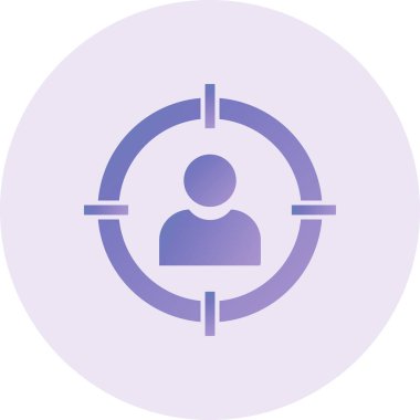 Targeting Vector Glyph Icon Design 
