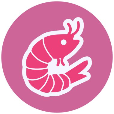Prawn web icon vector illustration