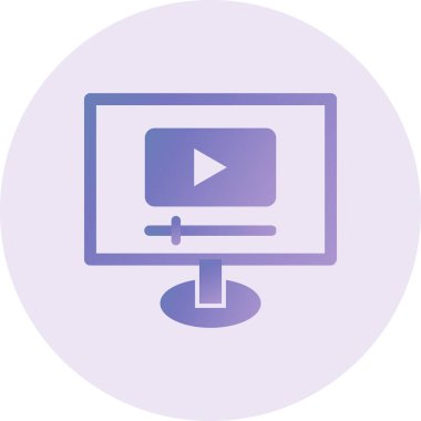 vector Online Streaming icon illustration