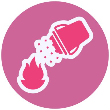 Kovayı Ateşle Vektör Kabartma Simgesi Tasarımı 