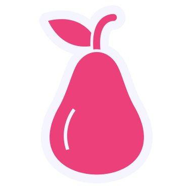 pear icon, simple illustration. flat design style
