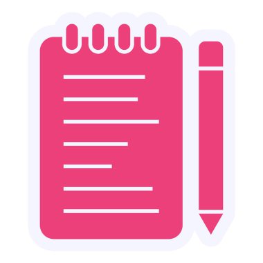 Not defteri. Web simgesi basit tasarım