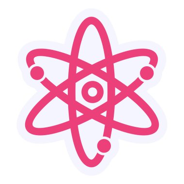 atom simgesi vektör illüstrasyonu