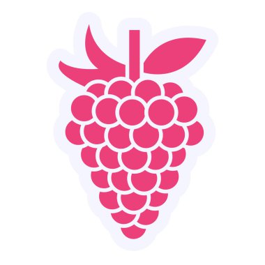 grapes, web icon simple illustration