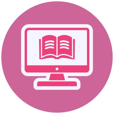 E-Learning Vector Glyph Icon Design