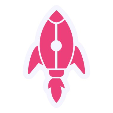 Roket. Web simgesi basit tasarım