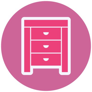 Cabinet Vector Glyph Icon Design