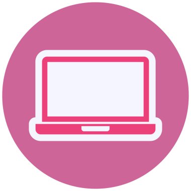 Oyun Laptop Vektörü Glyph Simgesi Tasarımı 