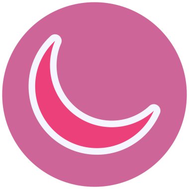 Half Moon Vector Glyph Icon Design 