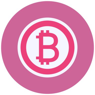 bitcoin. Web simgesi basit illüstrasyon 