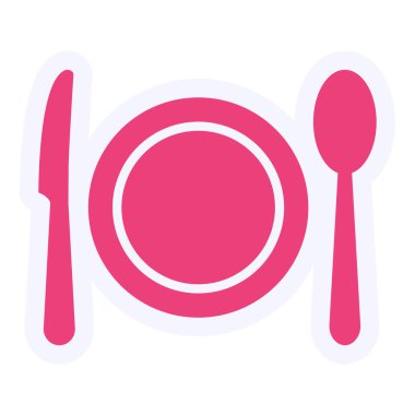 Kaşık. Web simgesi basit tasarım