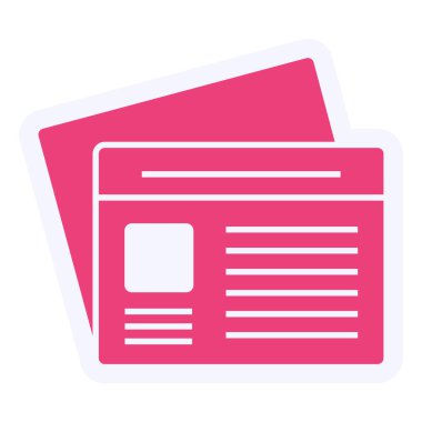 Gazete simgesinin vektör illüstrasyonu