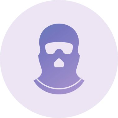 Kar maskesi Vektörü Glyph Simgesi Tasarımı