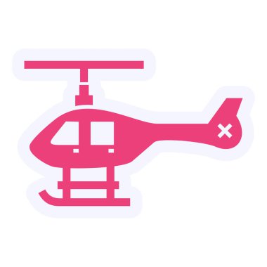 Helikopter simgesi vektör illüstrasyonu