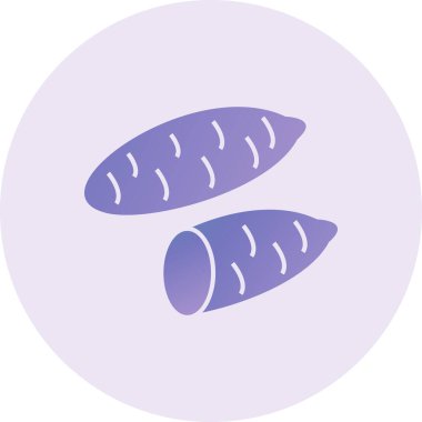 delicious food flat vector icon. Sweet Potato