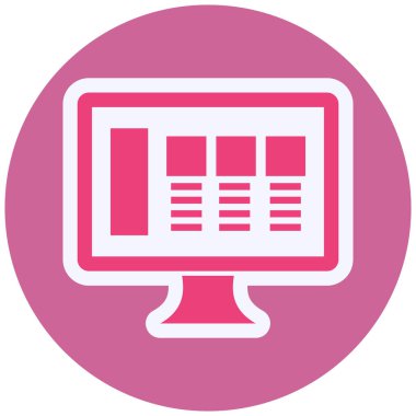 computer. web icon simple illustration. Web Interface