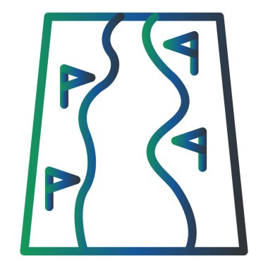 Rota Vektör Kabartma Simgesi Tasarımı