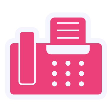 faks. Web simgesi basit illüstrasyon