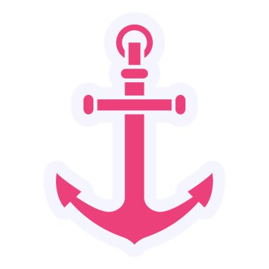 anchor icon. ship helm sign. isolated element illustration