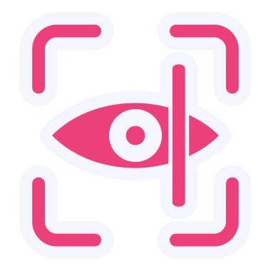 Retina Tarama Vektörü Kabartma Simgesi Tasarımı