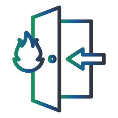 Çıkış Vektörü Kabartma Simgesini Ateşle Tasarımı 