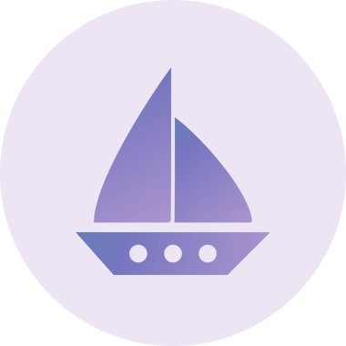 Tekne simgesinin vektör illüstrasyonu