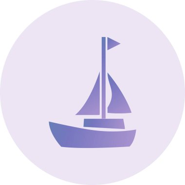 Tekne simgesinin vektör illüstrasyonu