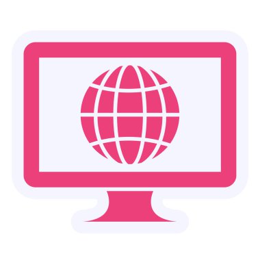 İnternet sitesi. Web simgesi basit illüstrasyon