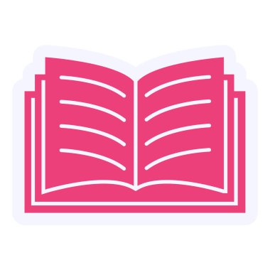 Kitap simgesinin vektör illüstrasyonu 