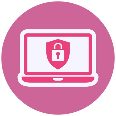 Güvenlik simgesinin vektör illüstrasyonu