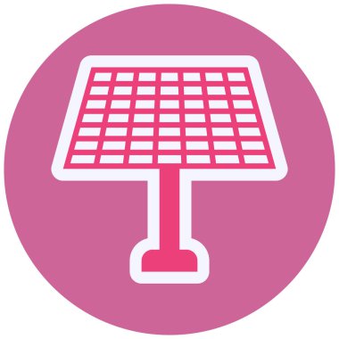 Güneş paneli. Basit resimleme