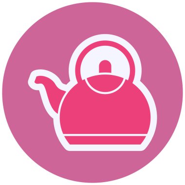 Çaydanlık. Web simgesi basit tasarım