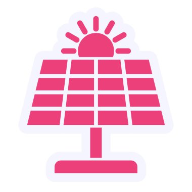 Güneş enerjisi vektör simgesi