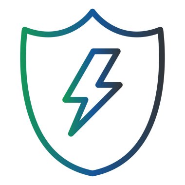 Güvenlik simgesinin vektör illüstrasyonu