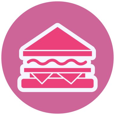 Sandviç simgesinin vektör illüstrasyonu