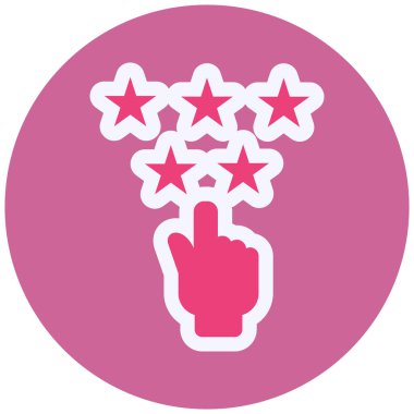 Reyting. Web simgesi basit illüstrasyon