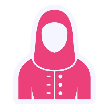 Muslim Female web icon vector illustration