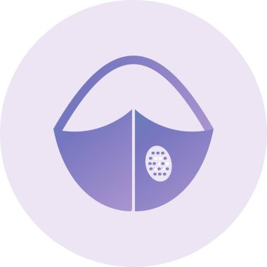 Tıbbi Maske Vektörü Şekil Simgesi Tasarımı