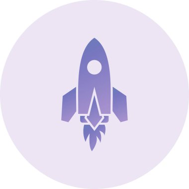 Roket. Web simgesi basit tasarım