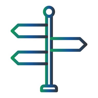 İşaret levhası Web simgesi basit illüstrasyon