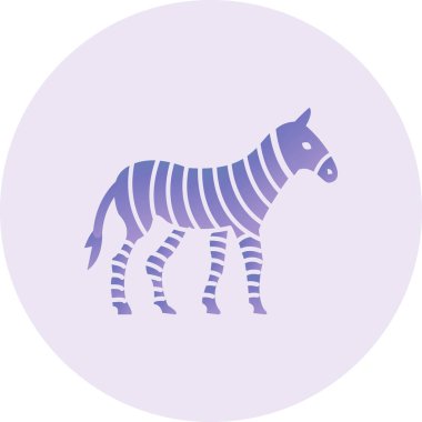 Zebra web icon vector illustration