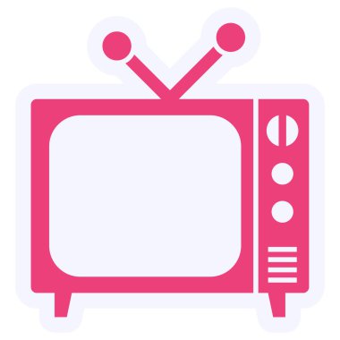 Televizyon. Web simgesi basit illüstrasyon