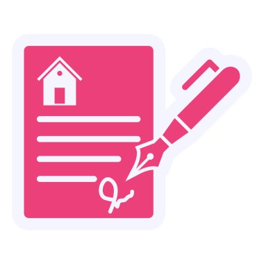 vector illustration of a simple Contract  icon